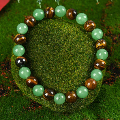 ✨ Blue Beaded Friendship Bracelet 🌿 Protection & Encouragement Gift 💎 Colorblock Crystal Design