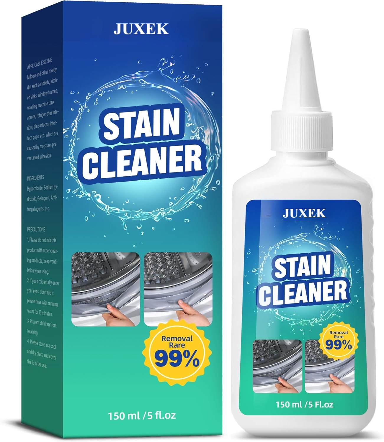 JUXEK Stain Remover Gel: Erase Stubborn Stains (Even Red Wine & Mud!)—Non-Toxic, Works in Minutes!