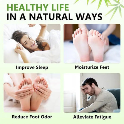 🌿 GingerBamboo Herbal Foot Detox Patches | Stress Relief & Wellness Therapy