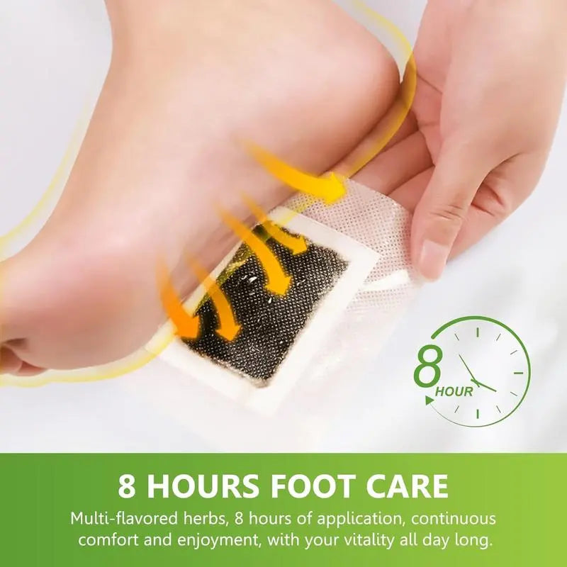 🌿 GingerBamboo Herbal Foot Detox Patches | Stress Relief & Wellness Therapy