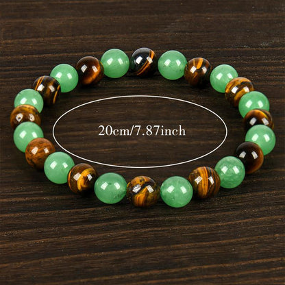 ✨ Blue Beaded Friendship Bracelet 🌿 Protection & Encouragement Gift 💎 Colorblock Crystal Design