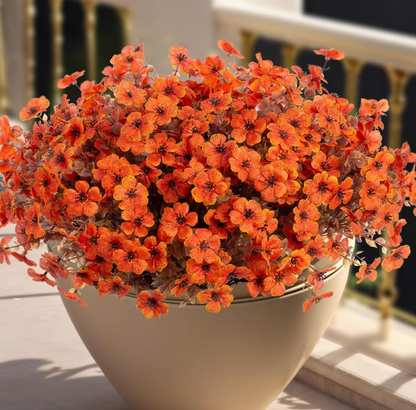 Last Day 70% OFF--💎Fall Artificial Flowers-UV Resistant Eucalyptus & Violet Stems for Indoor/Outdoor Decor, Perfect for Porches and Gardens